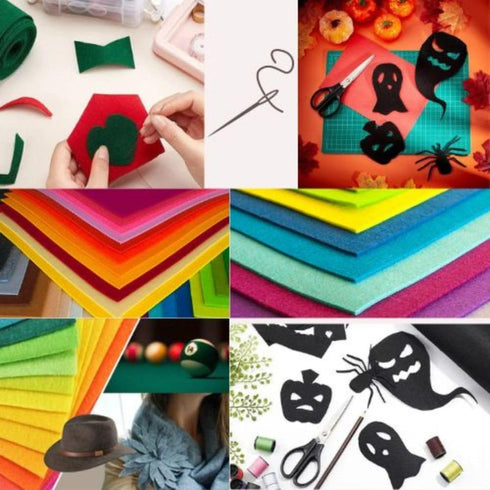 | Felt Fabric Quarter Yard | 100% Acrylic | 9" X 72" | 1.5mm Thick | Hand Crafts, for Kids Creativity (White, 9" X 72")...