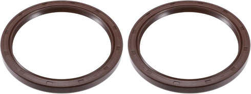 2 Pcs Engine Crankshaft Oil Seal Compatible for Toyota Sienna 1998-2015, Durable Rubber Brown Oil Seal...