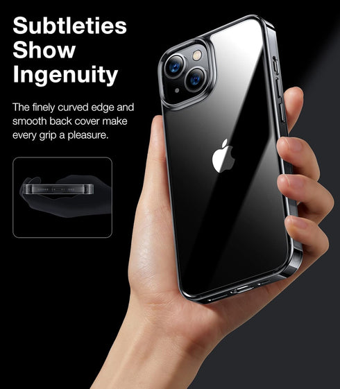 TORRAS Diamond Clear Designed for iPhone 15 Plus Case & iPhone 14 Plus Case, Anti-Yellowing, Military Grade Protection, Shockproof Hard Back Slim ...