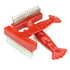 Dog Rake Hair Removal Brush Comb - Long Hair Dog Bottom Rake, Large Dog Long Hair - Hair Removal Brush, Dense Double Row Stainless Steel Pin - Red...