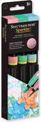 Spectrum Noir Sparkle Water-Based Fine Micro-Pigment Markers - Pack of 3 - Includes Flexible Brush Nib (Soft Pastels)...