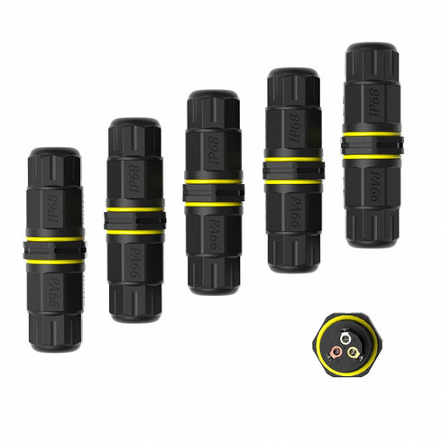 IP68 Junction Box Outdoor Waterproof Electrical Wire Cable Connector,M16 for 2 or 3 Pin Cables for 3.5-10mm Wire Range(AC 400V, 17.5A), Easy to In...