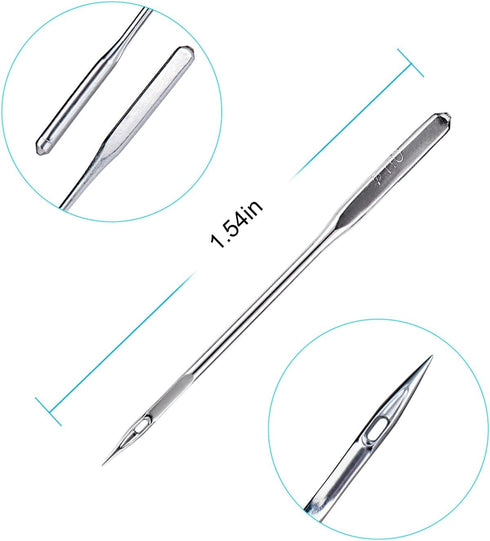 Sewing Machine Needles, 100 PCS Universal Sewing Machine Needle, Compatible with Singer, Brother, Janome, Varmax, Sizes HAX1 65/9, 75/11, 90/14, 1...