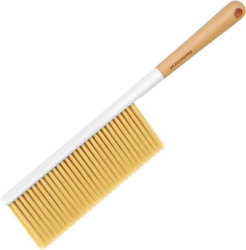 Portable Hand Brush, OSCIOSS Dusting Brush with Wooden Handle for Cleaning Bed&Couch&Clothes, Ideal Dust Brush for Home/Office and Car...