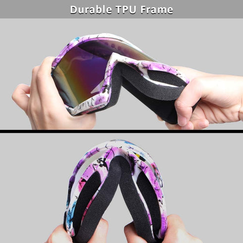 Motorcycle Goggles ATV Goggles Motocross Goggles Windproof Dirt Bike Goggles Dustproof Off Road Goggles Scratch Resistant PU Helmet MX Goggles Ski...