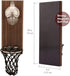 Magnetic Basketball Bottle Opener, Wooden Wall Mounted Opener with Cap Collector Catcher, Ideal Gift for Basketball and Beer Lovers, Use as Kitche...
