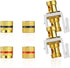 TNP Banana Jack Keystone Insert (Set of 4) - Stereo Speaker Banana Connector Binding Post Snap in Adapter Socket Female Port Inline Coupler for Wa...
