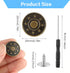 Button Pins for Jeans, 17 mm/20mm Adjustable Reusable Replacement Buttons 8 Pcs No Sew Removable Metal Buttons and No Tools Instant with Screwdriv...