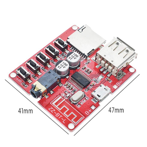 HiLetgo 2pcs MP3 Bluetooth Decoder Board Lossless Car Speaker Audio Amplifier Board Modified Bluetooth 4.1 Circuit Stereo Receiver Module5V...