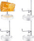4 Pcs Adjustable Metal Arms Display Stand Easel with Round Acrylic Base Decorative Display Easel Holder Acrylic Easel Crystal Display Stand for Ge...