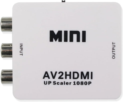 Mini Composite HD AV CVBS 3RCA to HDMI Adapter Converter Support 720P 1080PAV2HDMI Video Converter for TV, VHS VCR, DVD Records Chipsets Shown...