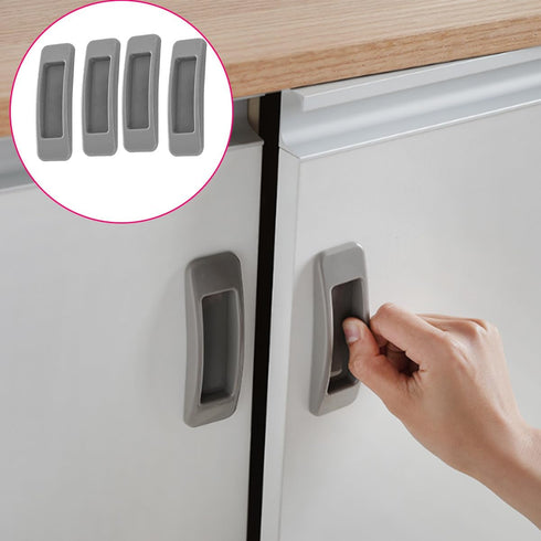 4pcs Self-adhesive Glass Sliding Door Handles, Plastic Door Handle Auxiliary Puller for Glass Doors, Sliding Doors, Window Doors, Sliding Door Cab...