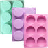 3 Pack Round Chocolate Molds, 6-Cavity Silicone Mini Cake Molds, Cookie Molds for Jelly Baking, Candy, Oreo,Pudding (D, 3Pcs/6-Cavity)...