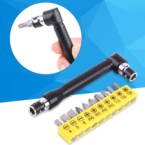 1/4 Inch L-Shape Wrenches Double Head 90 Degree Hex Socket with Flat Torx Screwdriver Bits Kit Hand Tool...