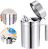 Oil Can Stainless Steel Olive Oil Dispensers Bottle, 550ML Oil Dispenser Pot Leak Proof Oil Salad Storage Oil Bottles Oil Container with Lid for K...