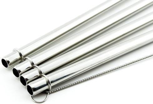 4 Pack Cocostraw for Bubba Envy 32 & 48 oz Big Tumbler PerfectFIT 18/8 Stainless Steel Drinking Straws With Cleaning Brush...