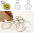 25PCS Clear Acrylic Photo Keychains - Round Blank Insert Photo Picture Frame Split Ring Keychain Snap In - Wallet Friendly Key Ring for Women & Me...