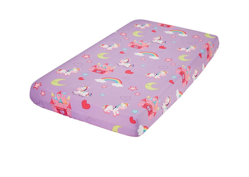 EVERYDAY KIDS 2 Pack Fitted Girls Crib Sheet, 100% Soft Breathable Microfiber, Baby Sheet, Fits Standard Size Crib Mattress 28in x 52in, Nursery S...