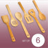 Home Basics 6 Piece Bamboo Kitchen Cutlery Tool Set, Natural, 2.5 x 12 x 0.25...