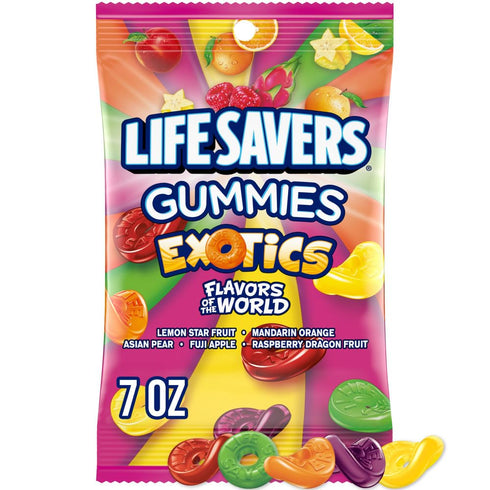 LIFE SAVERS Exotics Gummy Candy, 7 oz Bag...