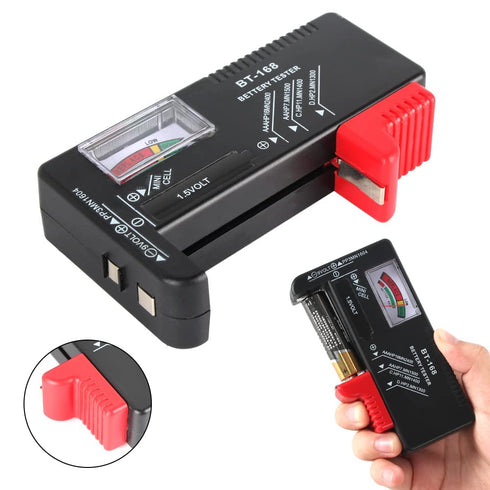 1Pcs Battery Tester Checker, Universal Battery Checker Model BT-168for AA AAA C D 9V 1.5V Button Cell Batteries Smal Electrical Equipment (Require...