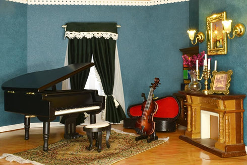 iLAND Dollhouse Accessories on 1/12 scale, Dollhouse Decor of Curtain Rods (Luxury White)...