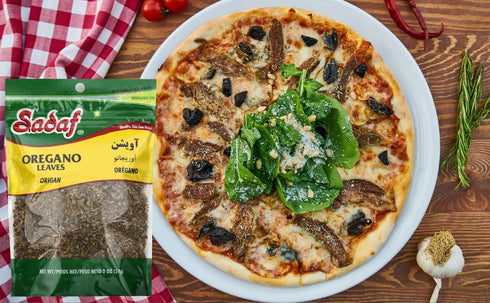 Sadaf Oregano Leaves - Crushed Oregano Leaves for Cooking & Food Seasoning - Kosher and Vegetarian - 2 Oz Resealable Bag...