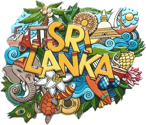 Decorative Sri Lanka Fridge Magnets - Strong Refrigerator Magnets for Magnetic Calendar, Whiteboard, Locker | Cute Small Imanes para Refrigerador...