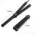 DOUBLE 2 C Butterfly Knife, Practice Balisong Knife Trainer, Metal Steel Folding Comb, Unsharpened Blade for Practicing Flipping Tricks, Csgo Butt...