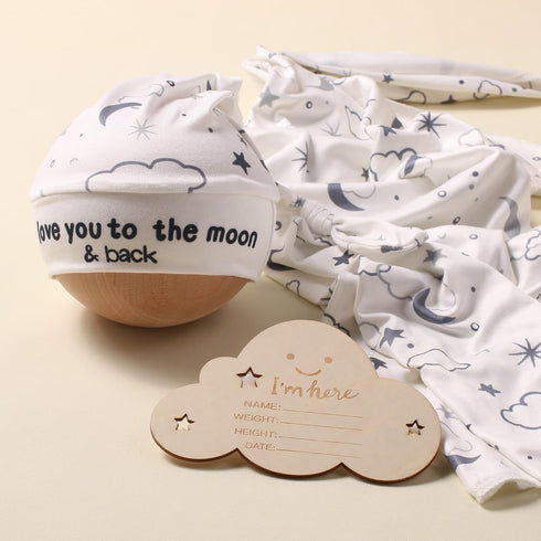 Baby Swaddle Blanket and Headband Set? Newborn Receiving Blanket Swaddle Wrap for Girls and Boys, Swaddling Blankets Neutral for Newborn? Soft and...