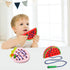 Wooden Lacing Toys for Toddlers, Baby Toys Strawberry Threading Toys Learning Fine Motor Skills,Montessori Sensory Educational Toys Wooden Block P...