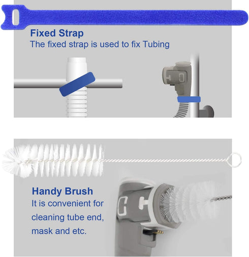 2Pack CPAP Tube Cleaning Brush Supplies for Heated Tube, Flexible CPAP Hose Cleaning Brush Kit for Standard 15mm/22mm Diameter Tubing&Hose,Include...