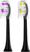 Acteh Toothbrush Heads for Sonic Edge, JetWave, JetUV and eBrush Toothbrush Models (Black Purple/Black Yellow)...