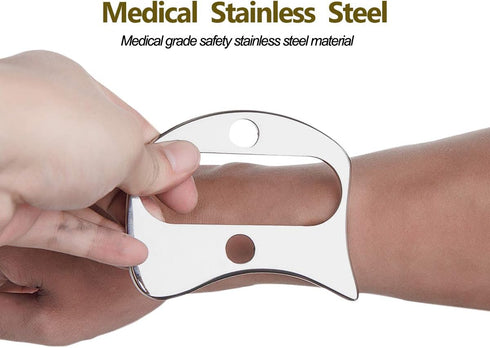 FeelFree Sport Guasha Massage Tools,Medical Grade Stainless Steel Scraping Tool for Soft Tissue Scraping Massage Tool, Physical Therapy Stuff,Used...