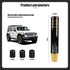 1 PC Polished Aluminum Car Gear Stick Lever Shift Knob, 7" Car Gear Long Handle Weighted Shifter Knob with 3 Threaded Adapters Fit Most Automatic ...