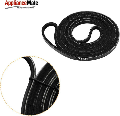 341241 & 691366 Dryer Belt and Pulley Kit Replacement by Appliancemate Fit for Whirl-pool Ken-more Dryer Replaces AP2946843, W10131364?PS346995?EAP346995?AP6010582?PS11743765?EAP11743765