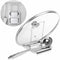 KITCHENDAO Foldable Spoon Rest and Pot Lid Holder for Counter, Non-scratch Silicone Base, Stainless Steel Pan Pot Cover Lid Rack Shelf Stand Holde...