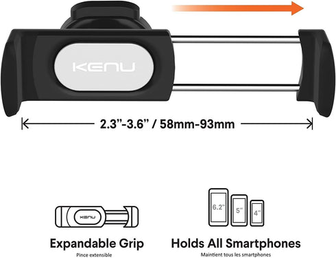 Kenu Airframe Pro | Universal Vent Car Phone Mount Holder for iPhone, Android, Pixel, Samsung, LG, Moto, Huawei, Nokia, and Large to XL Smartphone...