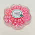 Chenkou Craft Random 1900pcs Fuschia Assorted 7 Sizes(3/4/5/6/7/8/10mm) Half Pearl Bead Flat Back Gem Scrapbook Craft DIY Loose Beads + Plastic Bo...