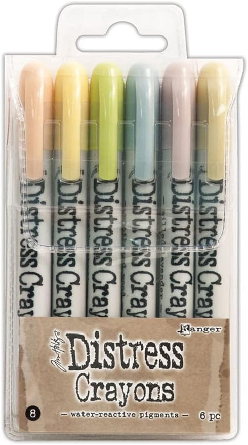 RANGER INDUSTRIES INC. 10026095 Tim Holtz Crayon Set Number 8, 6 Count (Pack of 1), Multicolor...