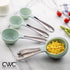 COOK WITH COLOR Measuring Cups Set and Measuring Spoon Set, Stainless Steel Handles, Nesting Kitchen Measuring Set, Liquid Measuring Cup Set, 12 P...