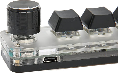 SUNGOOYUE USB 3 Key Keypad, Multifunctional Shortcut RGB Backlight Mini Mechanical Keyboard with Knob for DIY Programming Gaming...