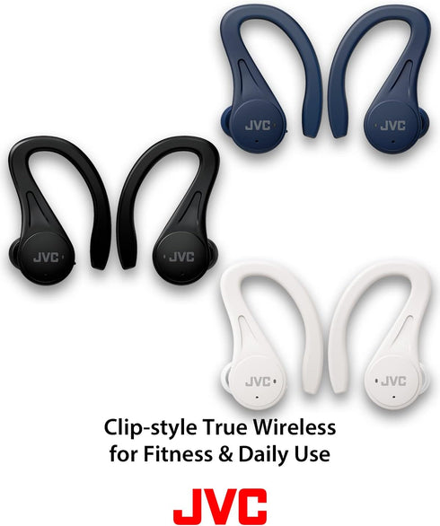 JVC Sport True Wireless Earbuds Headphones, Lightweight and Compact, Long Battery Life (up to 30 Hours), Sound with Neodymium Magnet Driver, Water...