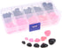 Yetaha 150PCS Plastic Nose, 5 Sizes Craft Triangle Nose for Stuffed Animals Doll, Bear, Dog, Puppet DIY Making, Black&Pink...