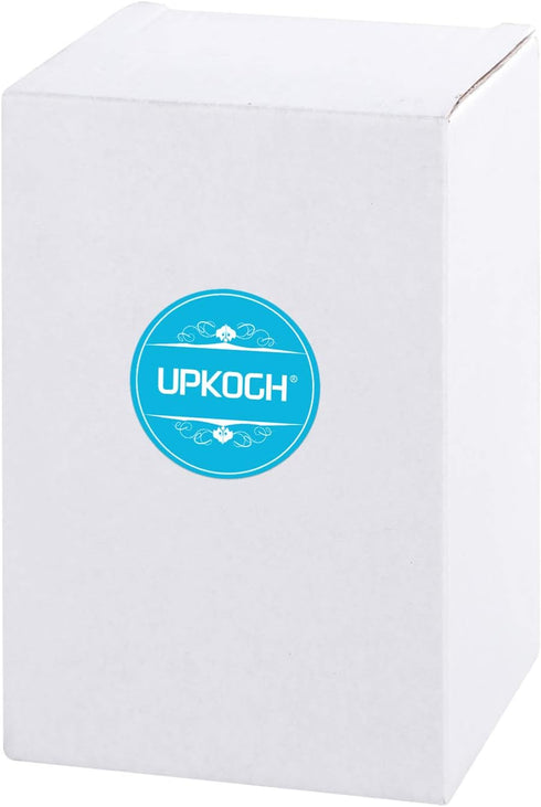 UPKOCH Healeved Clear Glass Olive Oil and Vinegar Dispenser Bottles Double Pourer Spout Stoppers for Cooking - 15.5 x 9.2 x 9.2cm (Round Shape)...
