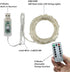 ER CHEN 2 Pack Dimmable USB String Lights, 33ft 100 LED Warm White & Green Color Changing Fairy Lights with Remote&Timer, 8 Modes Silver Coated Co...