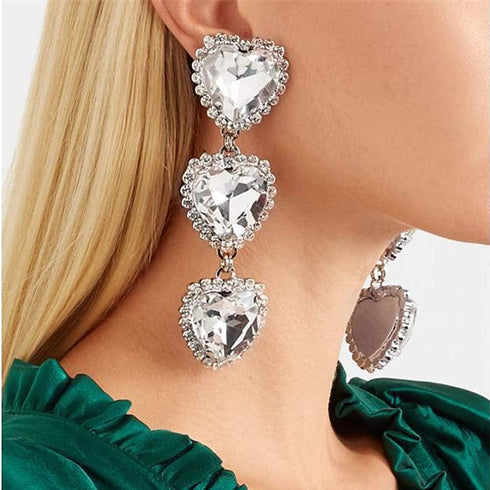 Heart Rhinestones 20pcs Sew-on Buttons Embellishments with Diamond, 14mm Heart Rhinestones Flatback, Pink...