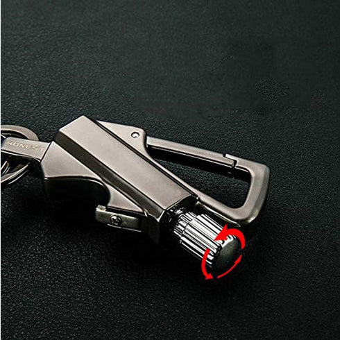 Permanent Metal Lighter, Lighter Keychain Outdoor, Emergency Survival Gear with Flint Metal Matchstick Fire Starter Kerosene Refillable Lighter...