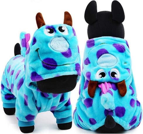 LUCKSTAR Pet Clothes for Winter - Soft & Warm Coral Velvet Puzzle Bobble Dog Costumes - Cute Jumpsuit Casual Hoodie Coat Winter Clothing for Dogs...