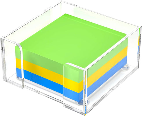 Sticky Note Holder, Clear Acrylic Notepad Holder for 3" x 3" Sticky Note Storage,Acrylic Sticky Note Dispenser for Classroom and Office Desk Organ...